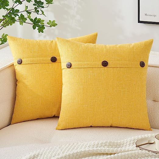 Set of 2 Decorative Linen Throw Pillow Covers Cushion Case Pillowcase for Couch Sofa Bed - Image 14
