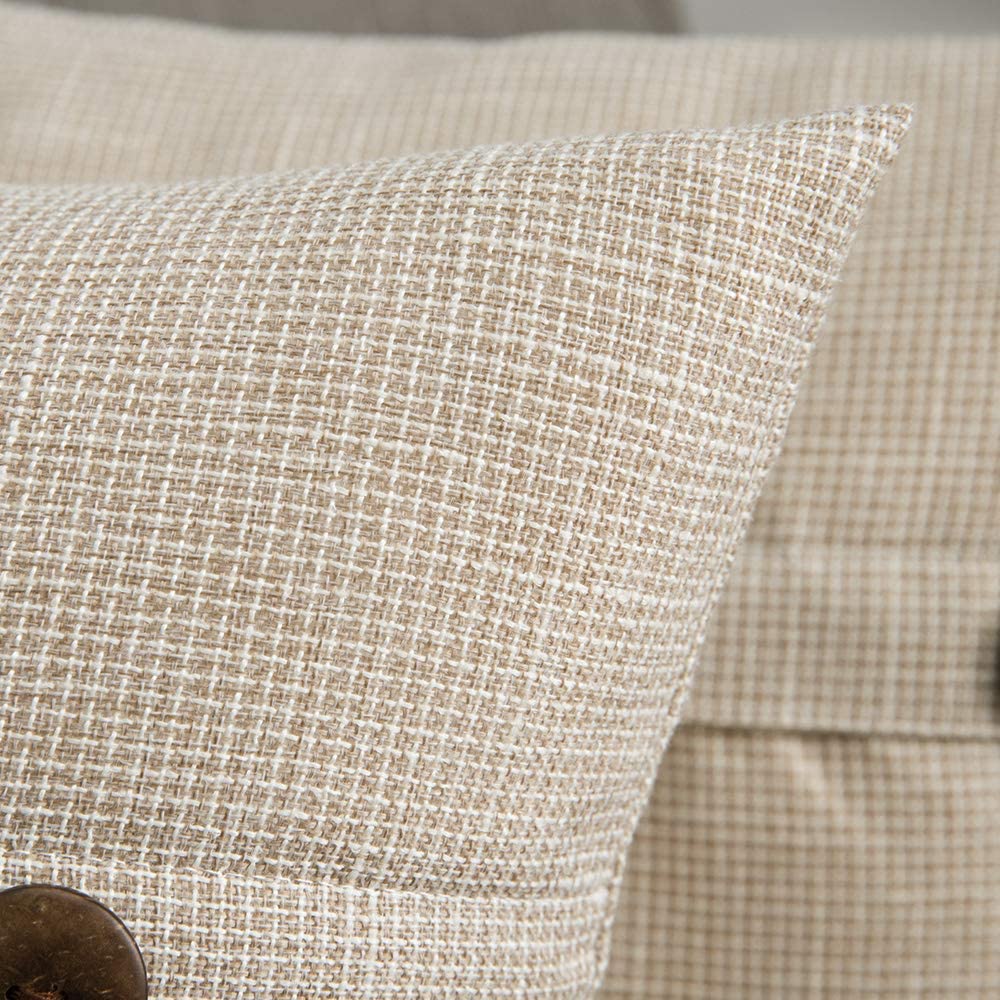 Set of 2 Decorative Linen Throw Pillow Covers Cushion Case Pillowcase for Couch Sofa Bed - Image 2