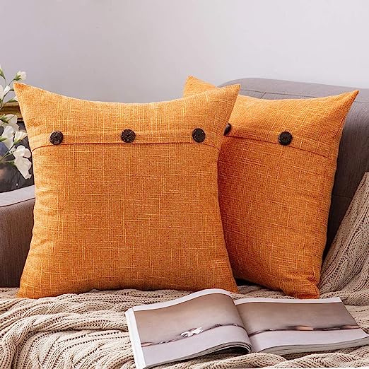 Set of 2 Decorative Linen Throw Pillow Covers Cushion Case Pillowcase for Couch Sofa Bed - Image 12