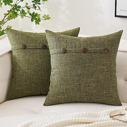 Set of 2 Decorative Linen Throw Pillow Covers Cushion Case Pillowcase for Couch Sofa Bed - Image 22