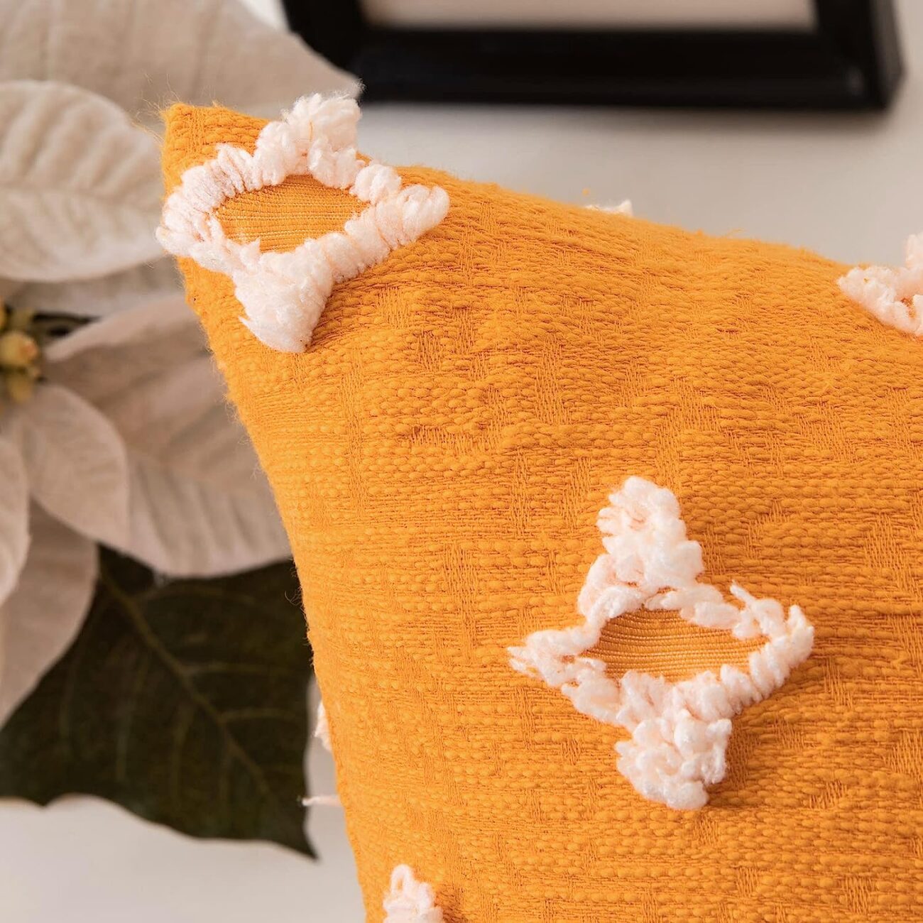 Set of 2 Decorative Throw Pillow Covers Rhombic Jacquard Pillowcase Soft Square Cushion Case - Image 36