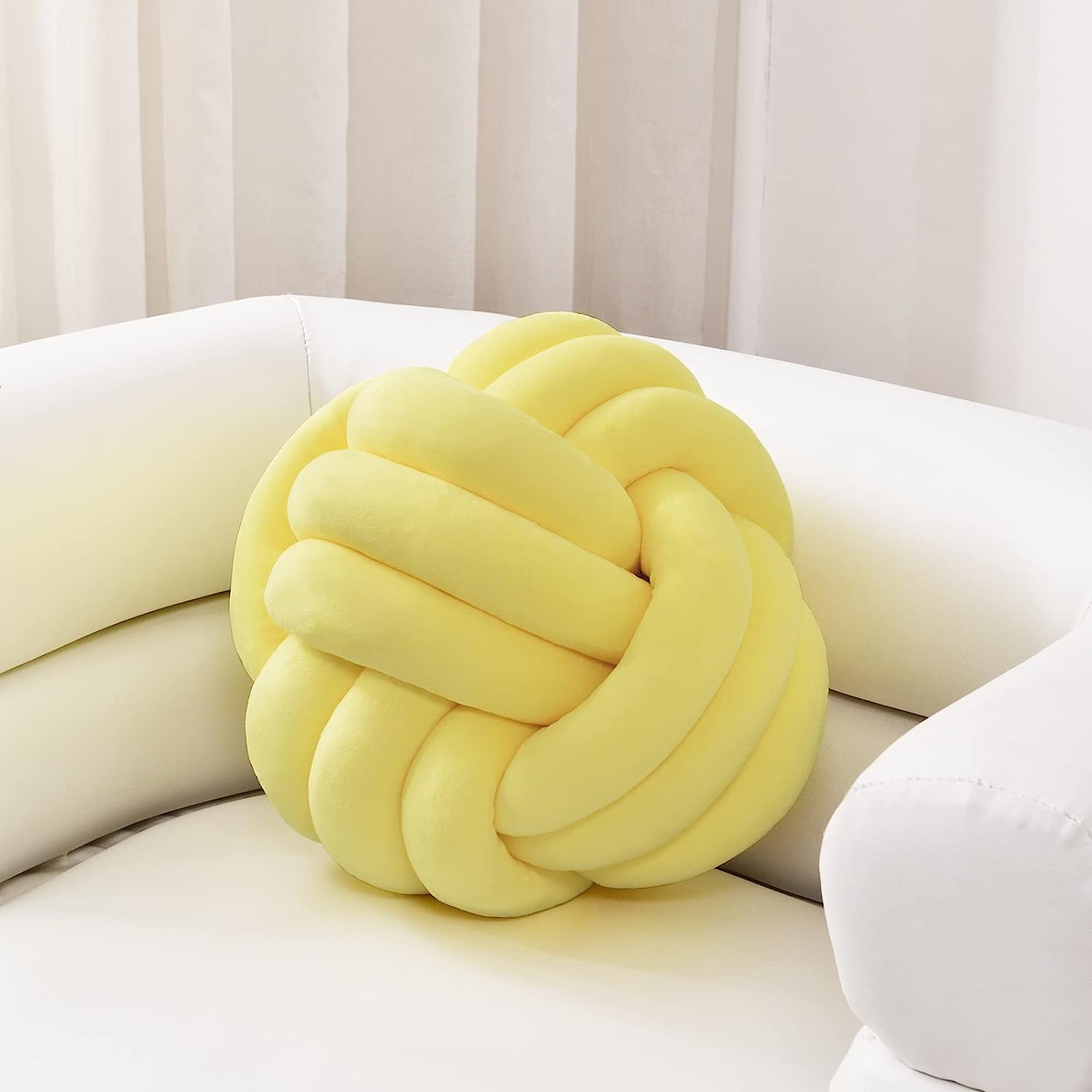 Soft Knot Ball Pillows,Round Throw Pillow Cushion Home Decoration Plush Pillow - Image 27