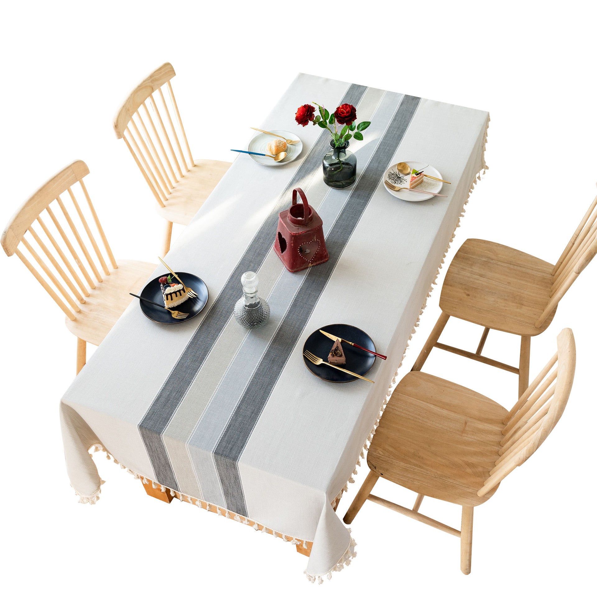 New Cotton And Linen Tassel Table Flag hick Tablecloth Cotton Linen Table Linens Tablecloths - Image 3