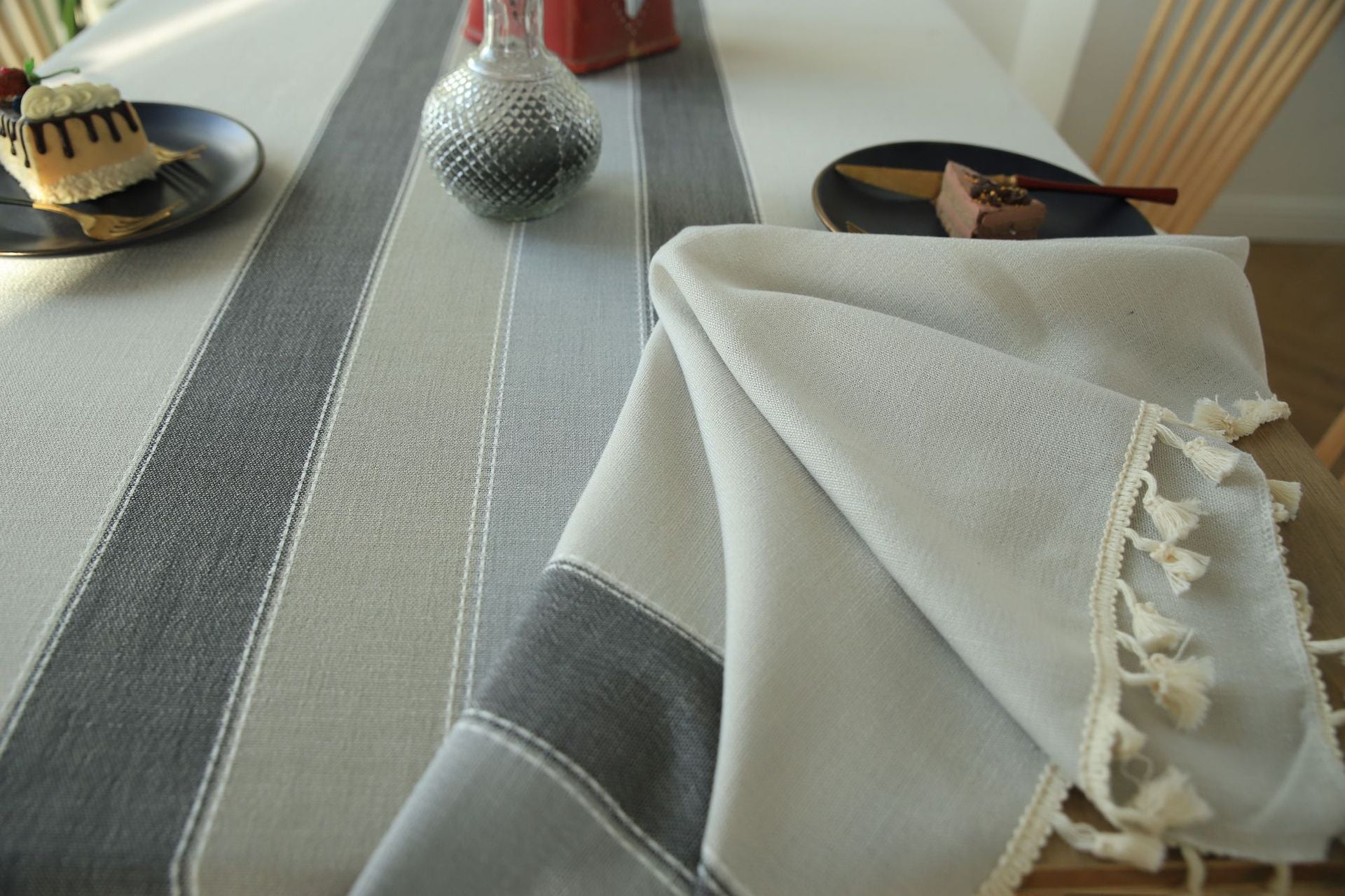 New Cotton And Linen Tassel Table Flag hick Tablecloth Cotton Linen Table Linens Tablecloths - Image 6